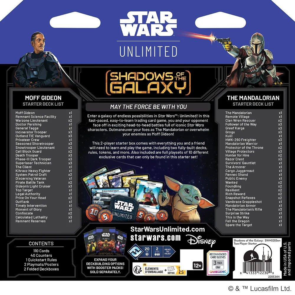 Star Wars: Unlimited: Shadows of the Galaxy—Two-Player Starter Decks