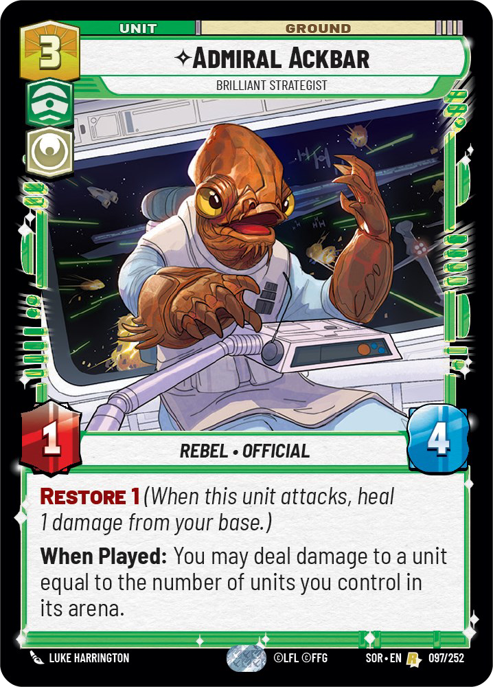 Admiral Ackbar - Brilliant Strategist (SOR-097)